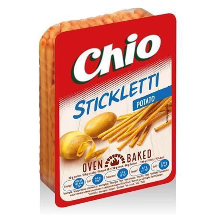 Hlavný obrázok produktu Tyčinky, solené, 125g, CHIO "Stickletti", bramborová příchuť