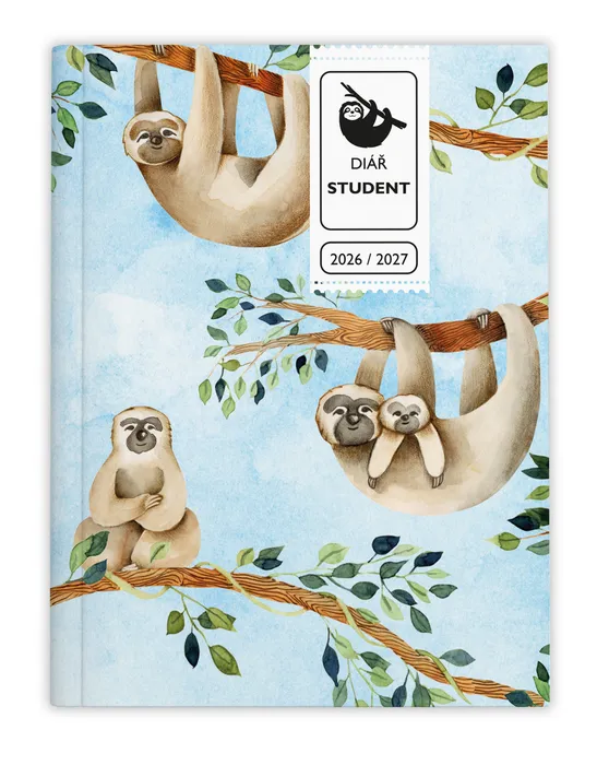 Hlavný obrázok produktu Týdenní diář - Student - V8 - lamino - kapesní - Lenochod