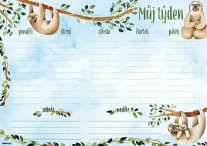 Týdenní plánovač A4 - Lenochod