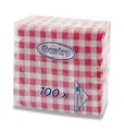 Ďalší obrázok produktu Obrúsok 1vrstvý Karo červený 33 x 33 cm [100 ks]
