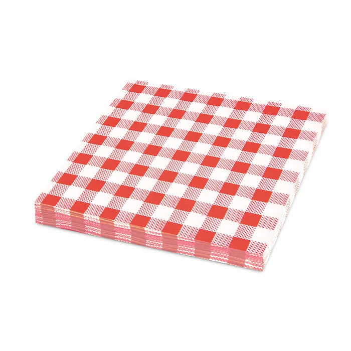 Hlavný obrázok produktu Ubrousky 1-vrstvé, 33 x 33 cm KARO červené [100 ks]