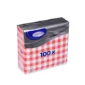 Ďalší obrázok produktu Obrúsok 1vrstvý Karo červený 33 x 33 cm [100 ks]