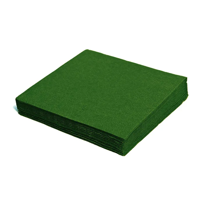 Hlavný obrázok produktu Ubrousky 1-vrstvé, 33 x 33 cm tmavě zelené [100 ks]