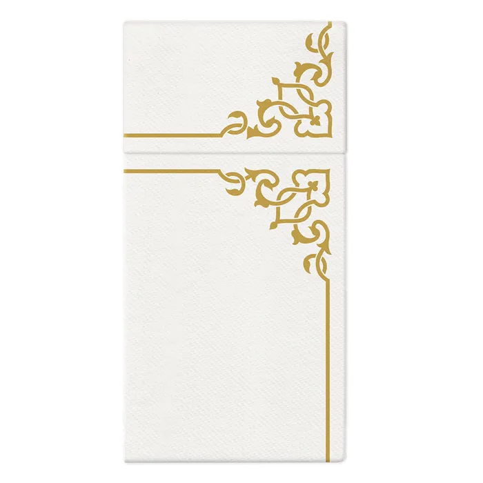Hlavný obrázok produktu Ubrousky na příbory PAW AIRLAID 40x40 cm Elegant Frame Gold, [25 ks]
