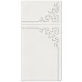 Vrecko na príbory PAW AIRLAID 40x40 cm Elegant Frame Silver, [25 ks]