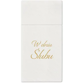 Kapsička na príbory PAW AIRLAID 40x40 cm Wedding Day [25 ks]