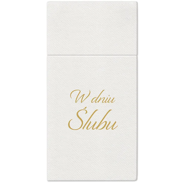Hlavný obrázok produktu Ubrousky na příbory PAW AIRLAID 40x40 cm Wedding Day [25 ks]