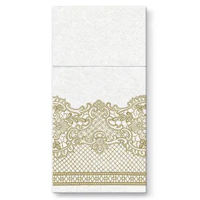 Obrúsky na príbory PAW AIRLAID 40x40cm Royal Lace Gold [25 ks]