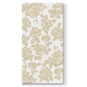 Obrúsky na príbory PAW AIRLAID 40x40cm Subtle Roses Gold [25 ks]