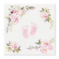 Obrúsky PAW AIRLAID 40x40 cm Baby Feet light pink [50 ks]
