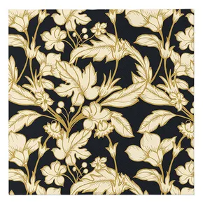Obrúsky PAW AIRLAID 40x40 cm Beautiful Floral Pattern Black [50 ks]