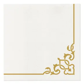 Obrúsky PAW AIRLAID 40x40 cm Elegant Frame Gold [50 ks]