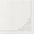 Obrúsky PAW AIRLAID 40x40 cm Elegant Frame Silver [50 ks]