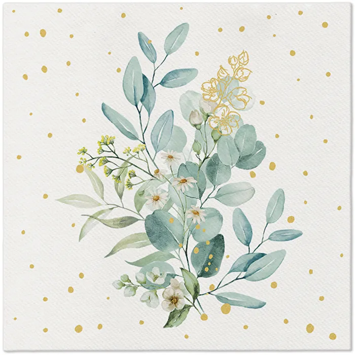 Hlavný obrázok produktu Ubrousky PAW AIRLAID 40x40 cm Eucalyptus Bouquet [50 ks]