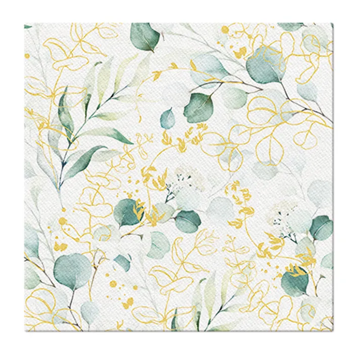 Hlavný obrázok produktu Ubrousky PAW AIRLAID 40x40 cm Golden eucalyptus [50 ks]