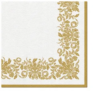 Obrúsky PAW AIRLAID 40x40 cm - Golden Ornament [50 ks]