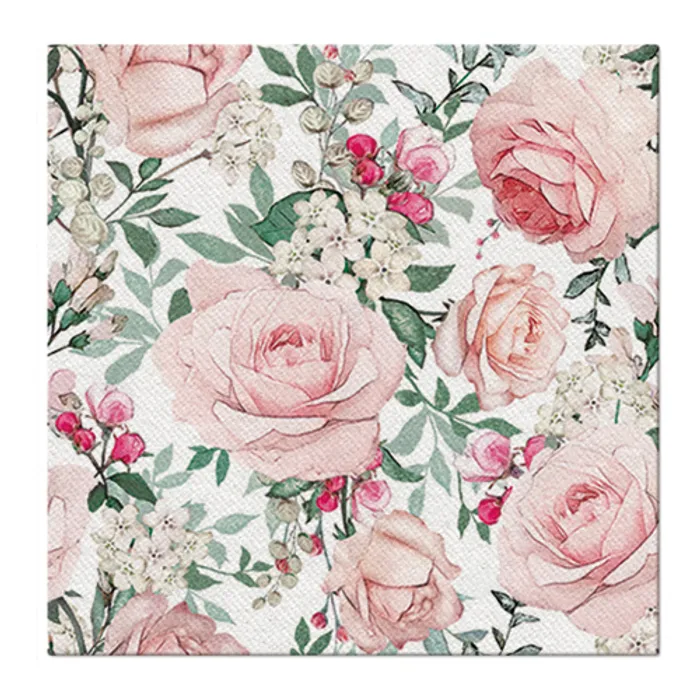 Hlavný obrázok produktu Ubrousky PAW AIRLAID 40x40 cm Gorgeous Roses [50 ks]