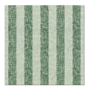Obrúsky PAW AIRLAID 40x40 cm Linen Stripes green [50 ks]