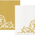 Ďalší obrázok produktu Obrúsky PAW AIRLAID 40x40 cm Reverse Motif gold-white [50 ks]