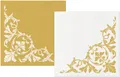 Ďalší obrázok produktu Obrúsky PAW AIRLAID 40x40 cm Reverse Motif gold-white [50 ks]