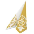 Obrúsky PAW AIRLAID 40x40 cm Reverse Motif gold-white [50 ks]