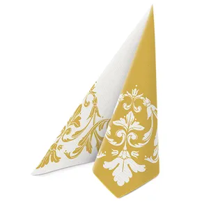 Obrúsky PAW AIRLAID 40x40 cm Reverse Motif gold-white [50 ks]