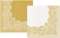 Obrúsky PAW AIRLAID 40x40 cm Reverse ROAYL LACE gold-white [50 ks]