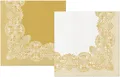 Ďalší obrázok produktu Obrúsky PAW AIRLAID 40x40 cm Reverse ROAYL LACE gold-white [50 ks]