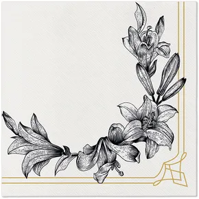 Obrúsky PAW AIRLAID 40x40 cm Roayl lily [50 ks]