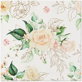 Obrúsky PAW AIRLAID 40x40 cm Romantic Event [50 ks]