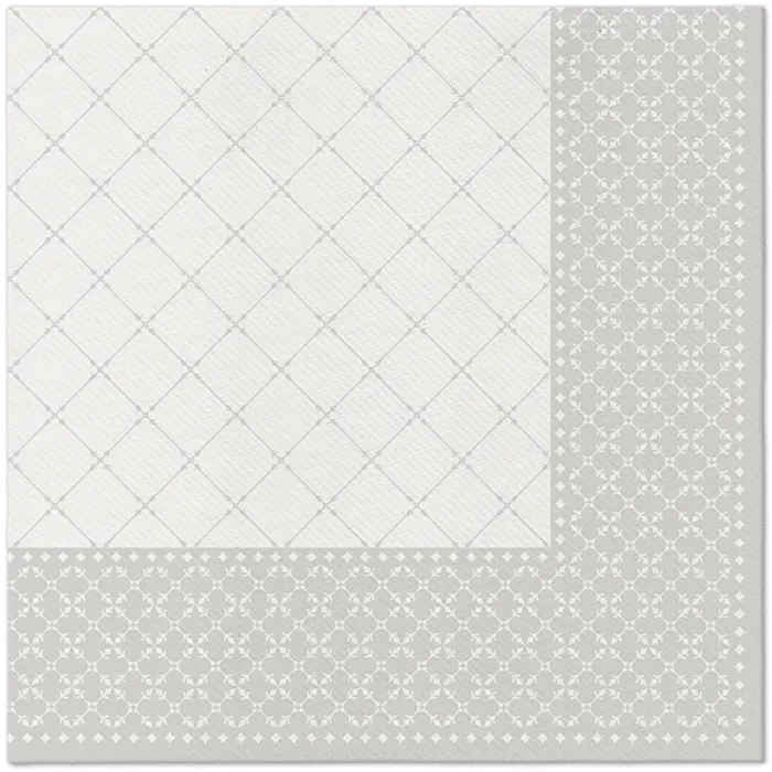 Hlavný obrázok produktu Ubrousky PAW AIRLAID 40x40 cm Subtle Grid (silver) [50 ks]