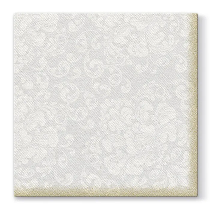 Hlavný obrázok produktu Ubrousky PAW AIRLAID L 40x40cm Rococo White [50 ks]