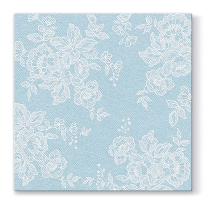 Hlavný obrázok produktu Ubrousky  PAW AIRLAID L 40x40cm Soft Lace Light Blue