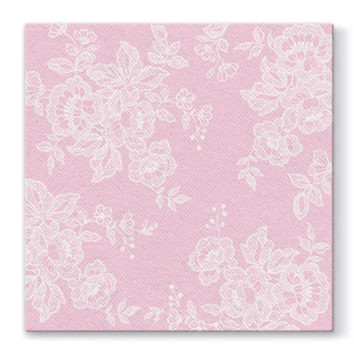 Hlavný obrázok produktu Ubrousky PAW AIRLAID L 40x40cm Soft Lace Rosa [50 ks]