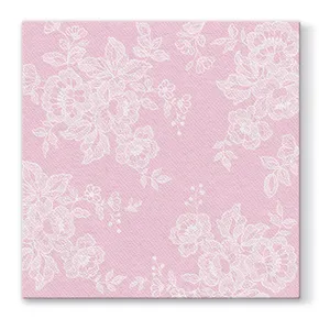 Obrúsky PAW AIRLAID L 40x40cm Soft Lace Rosa [50 ks]