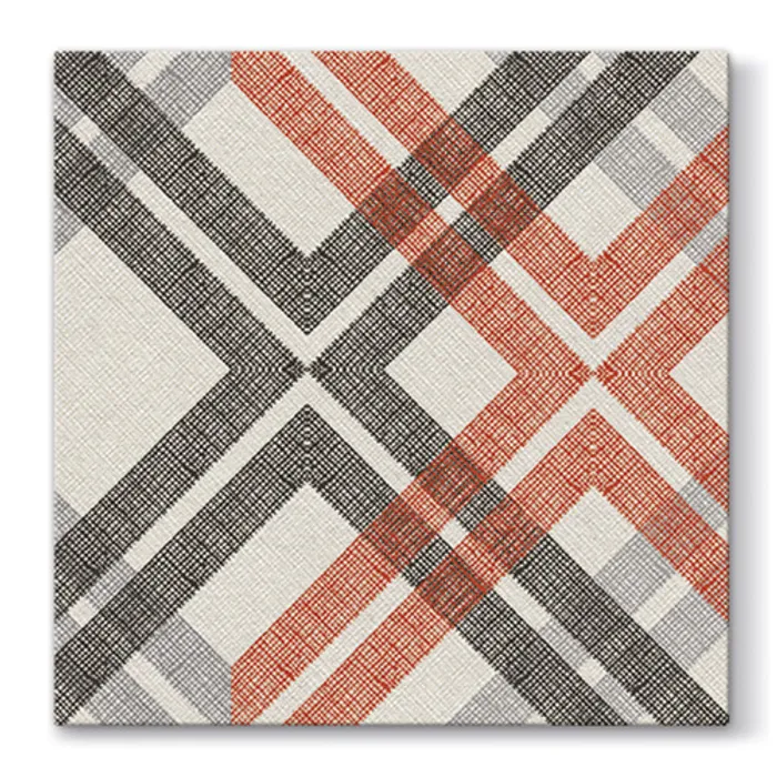 Hlavný obrázok produktu Ubrousky PAW AIRLAID L 40x40cm Stylish Check Orange