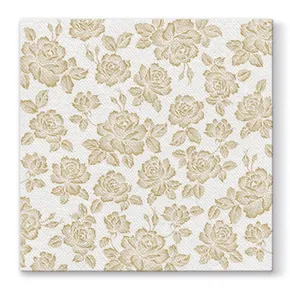 Obrúsky PAW AIRLAID L 40 × 40 cm Subtle Roses Gold [50 ks]