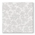 Obrúsky PAW AIRLAID L 40 × 40 cm Subtle Roses Silver [50 ks]