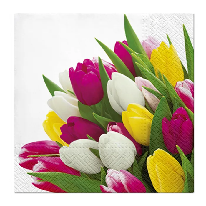 Hlavný obrázok produktu Ubrousky PAW L 33x33 cm Bunch of Tulips