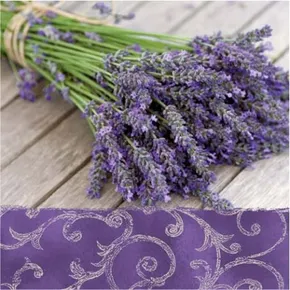 Obrúsky PAW L 33x33 cm 3 vrst. Lavender in the Country [20 ks]