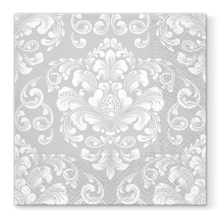 Hlavný obrázok produktu Ubrousky PAW L 33x33cm 3 vrst. Beautiful Moments Silver [20 ks]