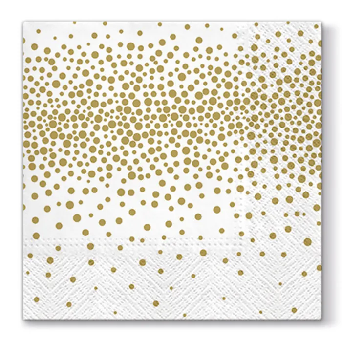 Hlavný obrázok produktu Ubrousky PAW L 33X33cm 3 vrst. Confetti Gold [20 ks]