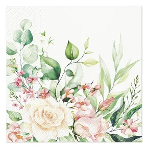 Obrúsky PAW L 33x33cm 3 vrst. Floral Moments [20 ks]