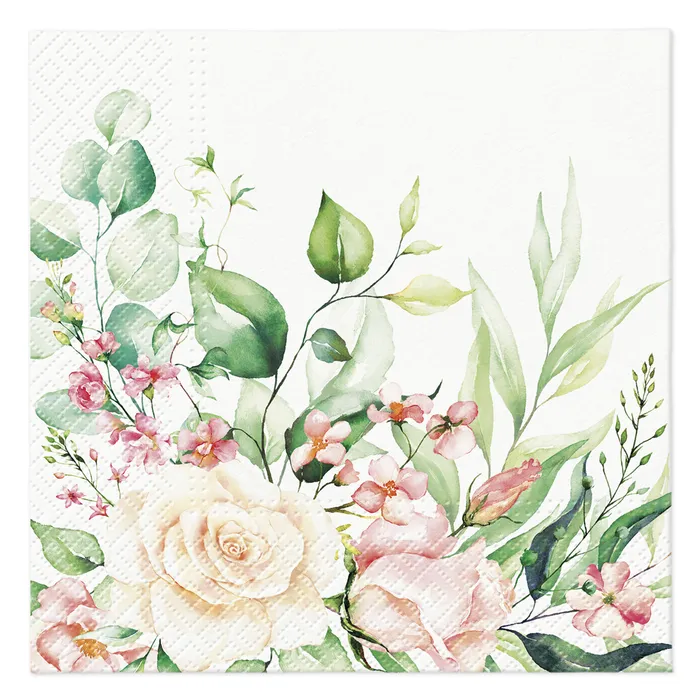 Hlavný obrázok produktu Ubrousky PAW L 33x33cm 3 vrst. Floral Moments [20 ks]