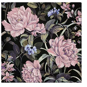 Obrúsky PAW L 33x33cm 3 vrst. Flower Mystery [20 ks]