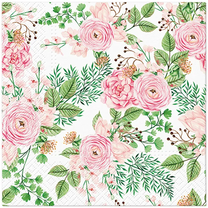 Hlavný obrázok produktu Ubrousky PAW L 33x33cm 3 vrst. Rose hip flowers [20 ks]