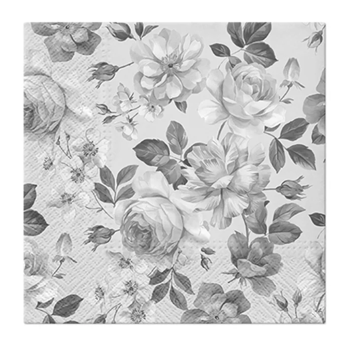Hlavný obrázok produktu Ubrousky PAW L 33x33cm 3 vrst. Roses Glory cream [20 ks]