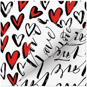 Obrúsky PAW L 33x33cm Double Design Time Fall in Love [20 ks]