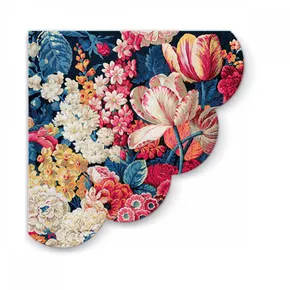 Obrúsky PAW R 32cm - 3 vrst. - okrúhle - Flower Splendor [12 ks]