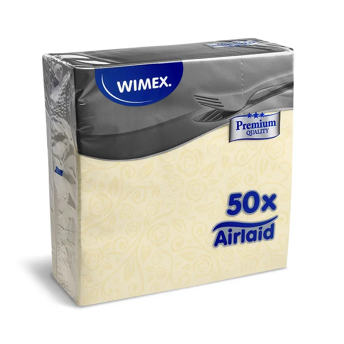 Hlavný obrázok produktu Ubrousky PREMIUM 40x40cm "dekor R" béžové [50 ks]